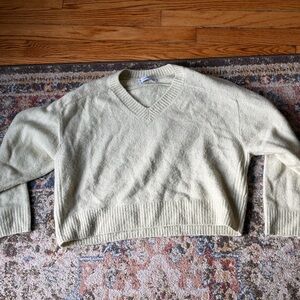 Soft V-Neck Women's Sweater in Light Green